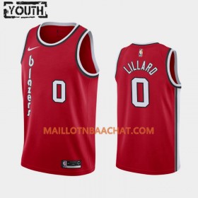Maillot NBA Portland Trail Blazers Damian Lillard 0 Nike 2019-20 Classic Edition Swingman - Enfant